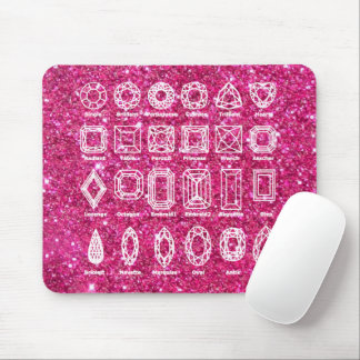 Diamant Cuts_Glitzer_pink Maus Pad Mousepad