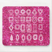 Diamant Cuts_Glitzer_pink Mousepad (Vorne)