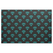 Diamant - Cyan auf schwarz Stoff (Fat Quarter (45,7 x 55,9 cm))