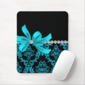 Diamant-Damast (aquamariner Glitzer) Mousepad (Mit Mouse)