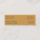 Diamant-Damast, EIFFEL-TURM im Gold u. aquamarines Mini Visitenkarte (Rückseite)