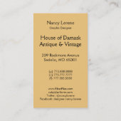 Diamant-Damast, EIFFEL-TURM im GOLD und Visitenkarte (Rückseite)