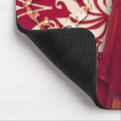 Diamant-Damast, FASZINATION im Rot u. Rosa Mousepad (Ecke)