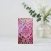 Diamant-Damast, Schatten und Nebel, Himbeere u. Visitenkarte (Stehend Vorderseite)