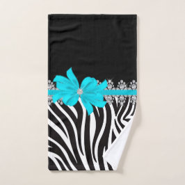 Diamant Delilah Zebra (aquamarin) Badhandtuch Set