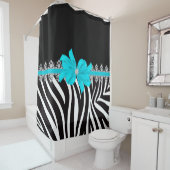 Diamant Delilah Zebra (aquamarin) Duschvorhang (Beispiel)
