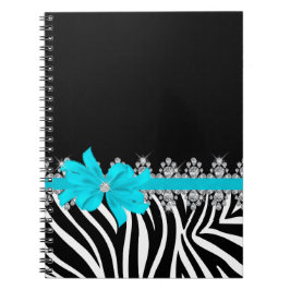 Diamant Delilah Zebra (aquamarin) Notizblock