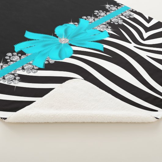 Diamant Delilah Zebra (aquamarin) Sherpadecke (3/4)