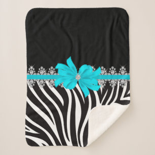 Diamant Delilah Zebra (aquamarin) Sherpadecke