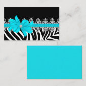 Diamant Delilah Zebra (aquamarin) Visitenkarte (Vorne/Hinten)
