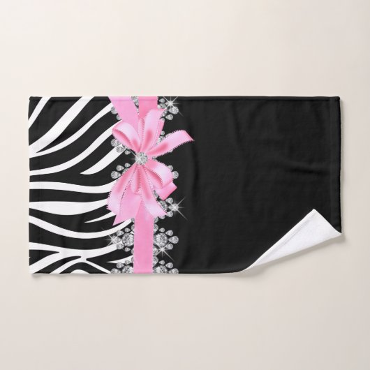 Diamant Delilah Zebra (Rosa) Badhandtuch Set (Handtuch)