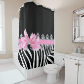 Diamant Delilah Zebra (Rosa) Duschvorhang (Beispiel)