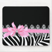 Diamant Delilah Zebra (Rosa) Mousepad (Vorne)