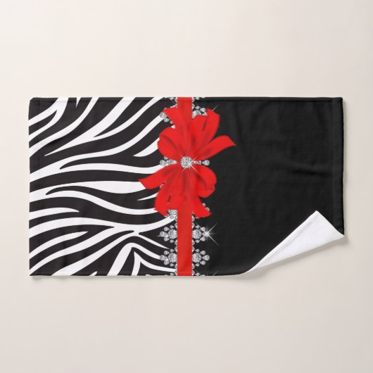 Diamant Delilah Zebra (rot) Handtuch (Handtuch)