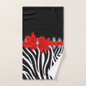 Diamant Delilah Zebra (rot) Handtuch (Handtuch)