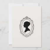 Diamant der Saison Regency-Lady-Brautabschied Einladung (Rückseite)