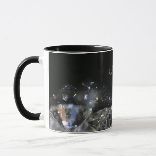 Diamant-Design personalisiert Tasse (Links)