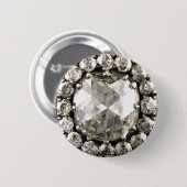 Diamant-diamante de imitación-Vintage Button (Vorne & Hinten)