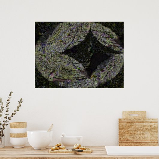 Diamant, digital abstrakt poster (Küche)