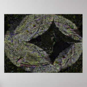 Diamant, digital abstrakt poster