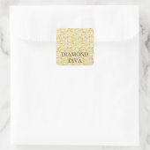 DIAMANT-DIVA   QUADRATISCHER AUFKLEBER (Tasche)