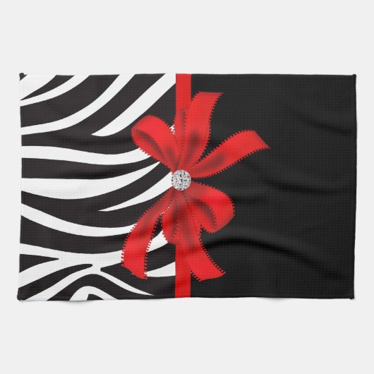 Diamant-Diva (rot) Küchentuch (Horizontal)