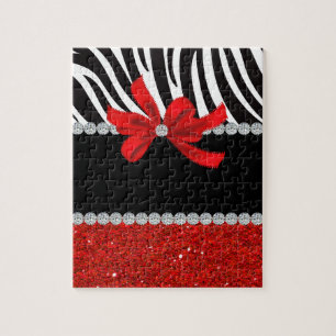 Diamant-Diva (roter Glitter) Puzzle