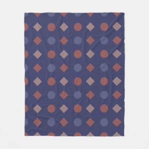Diamant-Dot-Retro-geometrisches Muster Fleecedecke