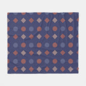 Diamant-Dot-Retro-geometrisches Muster Fleecedecke (Vorderseite (Horizontal))