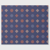 Diamant-Dot-Retro-geometrisches Muster Geschenkpapier (Flach)