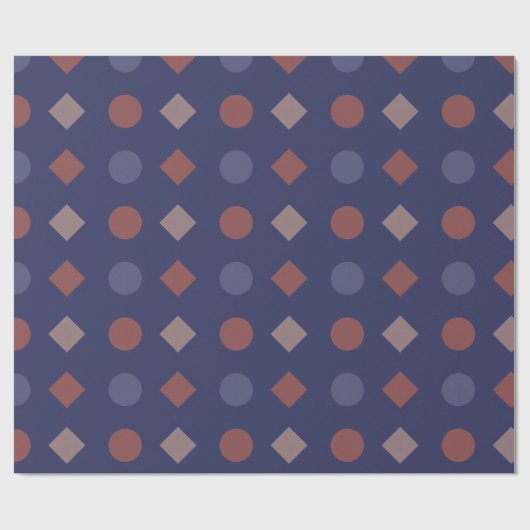Diamant-Dot-Retro-geometrisches Muster Geschenkpapier (Flach)