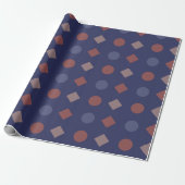 Diamant-Dot-Retro-geometrisches Muster Geschenkpapier (Ungerollt)