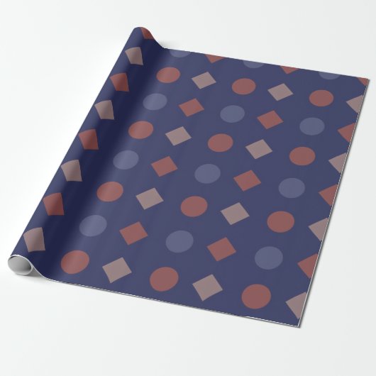 Diamant-Dot-Retro-geometrisches Muster Geschenkpapier (Ungerollt)