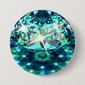 Diamant Edelstein funkelnd elegant Button (Vorderseite)