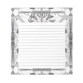 Diamant Edelstein Personalisiert Notizblock (Vorderseite)