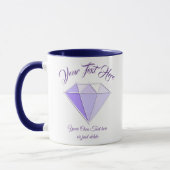 Diamant Edelstein. Schmuck. 60 Hochzeitstag Tasse (Links)