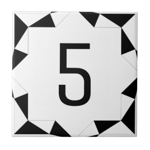 Diamant facettiert Schwarzweiss Fliese