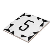 Diamant facettiert Schwarzweiss Fliese (Seite)