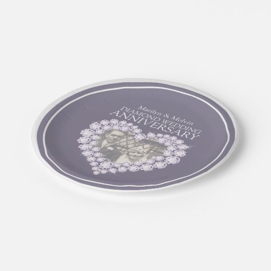 Diamant-Foto Pappteller (Schrägansicht)