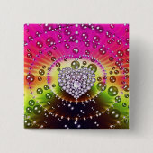 Diamant-Fraktal Button (Vorderseite)