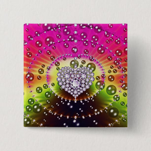Diamant-Fraktal Button
