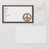 Diamant-Friedenszeichen Visitenkarte (Vorne/Hinten)