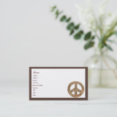 Diamant-Friedenszeichen Visitenkarte (Stehend Vorderseite)