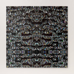 Diamant funkelnd Muster elegant silber und schwarz Puzzle