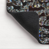 Diamant funkelnd Muster elegant silberschwarz Mousepad (Ecke)