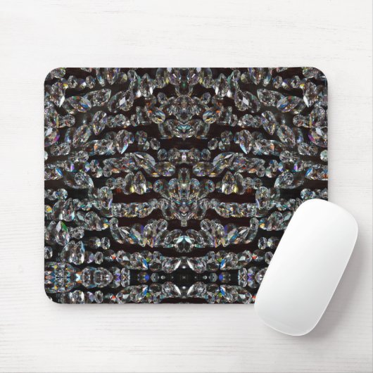 Diamant funkelnd Muster elegant silberschwarz Mousepad (Mit Mouse)