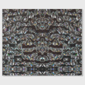 Diamant-funkelnd Muster, silber und schwarz Geschenkpapier (Flach)