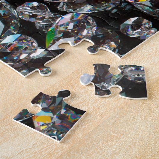 Diamant-funkelnd Muster, silber und schwarz Puzzle (Seite)