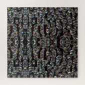 Diamant-funkelnd Muster, silber und schwarz Puzzle (Horizontal)