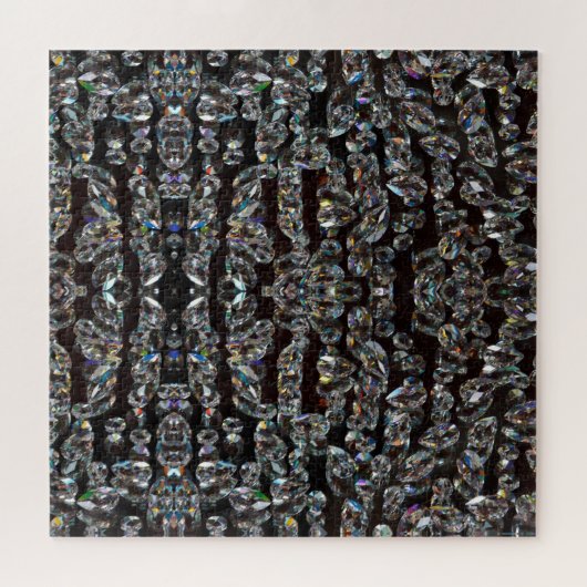 Diamant-funkelnd Muster, silber und schwarz Puzzle (Horizontal)